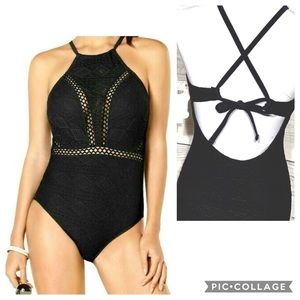 Crochet Halter Top Swimsuit
